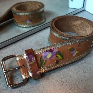 [ vintage Cynthia Rowley ] hand-painted gold trim